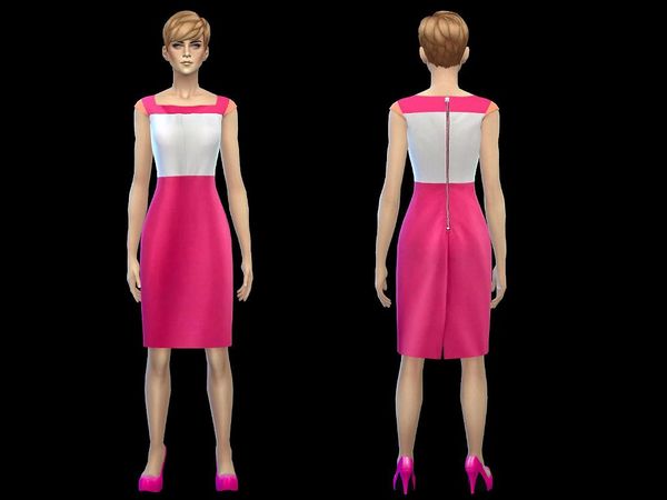  The Sims Resource: Abstract bodydress pink