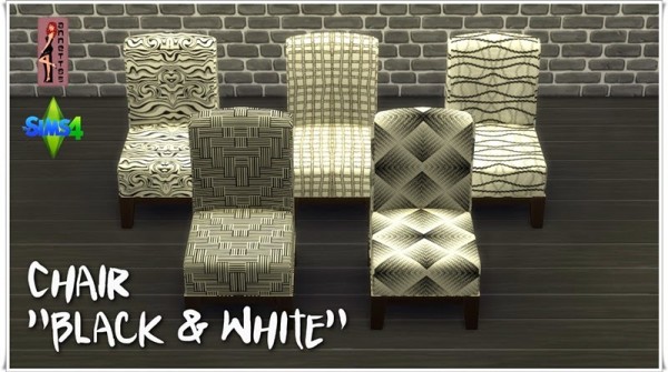 Annett`s Sims 4 Welt: Couch & Chair Black & White