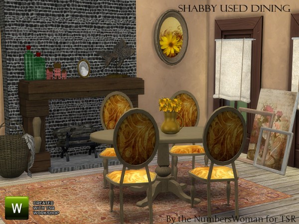  The Sims Resource: Shabby Bargain Shabby Chic Dining by The Numbers Woman