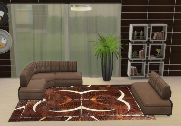  Sims Creativ: Leather rugs by HelleN
