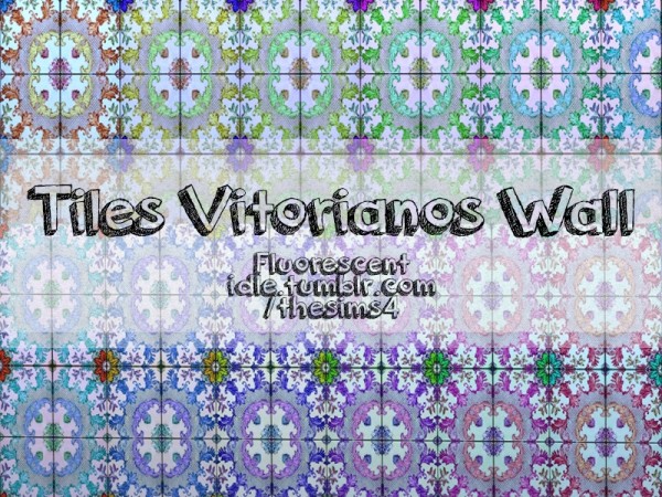  The Sims Resource: Tiles Vitorianos Wall by fluorescentidle