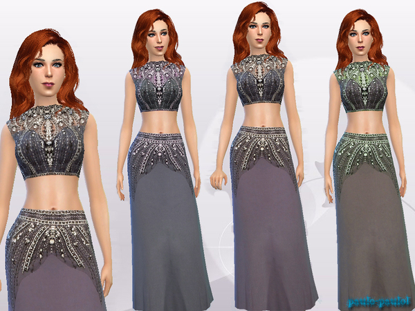  The Sims Resource: Two Piece Dress by paulo paulol