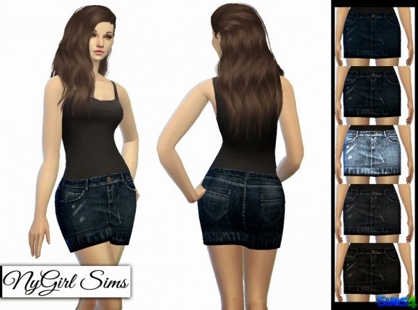  NY Girl Sims: TS3 Jean Skirt Conversion