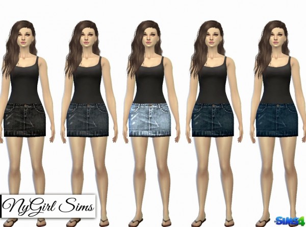  NY Girl Sims: TS3 Jean Skirt Conversion