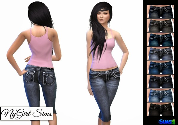 NY Girl Sims: Big Stitch Jean Capri • Sims 4 Downloads