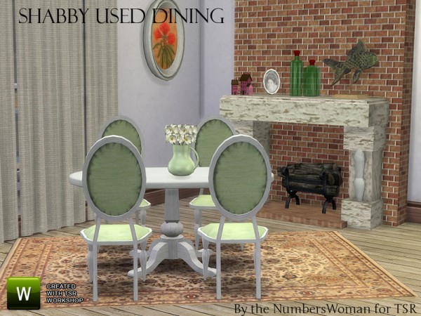  The Sims Resource: Shabby Bargain Shabby Chic Dining by The Numbers Woman