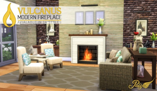  Simsational designs: Vulcanus Modern Fireplace