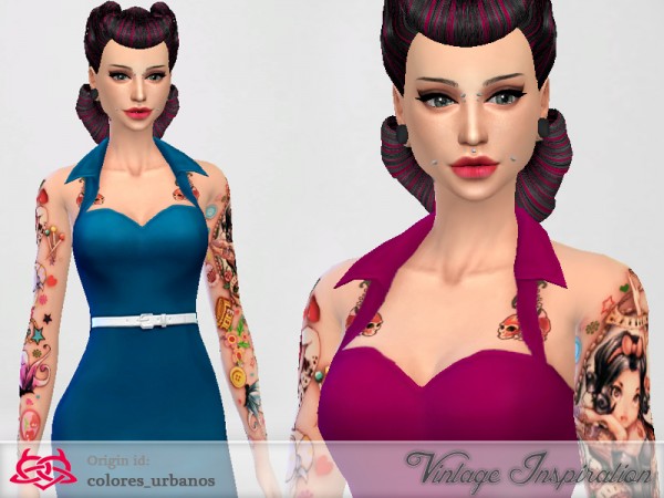  The Sims Resource: Pin Up dress 01by Colores Urbanos