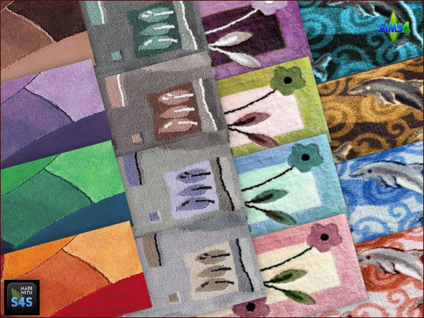  Arte Della Vita: 4 bath rugs in 4 different colors
