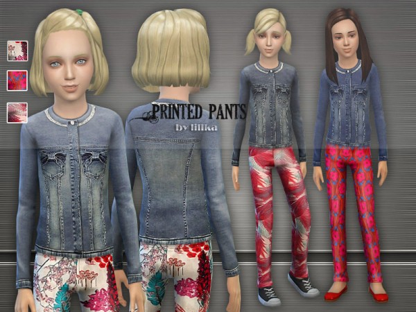 The Sims Resource: Short Denim Jacket & Pants by lillka
