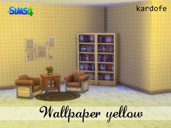  The Sims Resource: Wallpaper yellow by kardofe