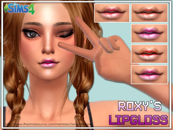  The Sims Resource: Roxys Lipgloss by Senpai Simmer