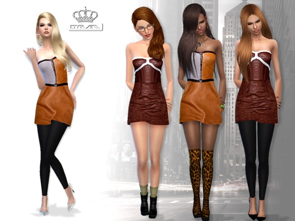  The Sims Resource: Leather outfits leggings by EsyraM