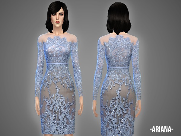  The Sims Resource: Ariana   dress by April
