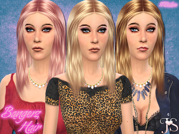  The Sims Resource: Bangerz Hair by JavaSims