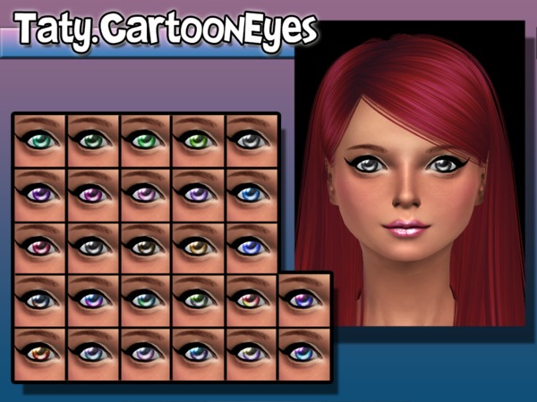  The Sims Resource: Cartoon Eyes by Taty