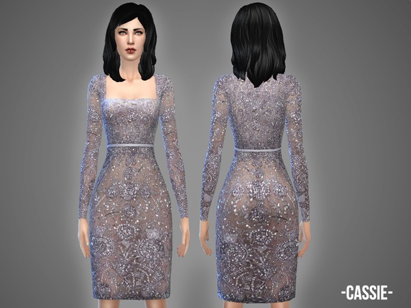  The Sims Resource: Cassie   dress by April