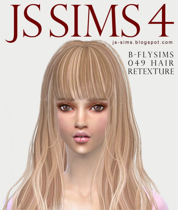 JS Sims 4: B flysims Hair 049 Retexture