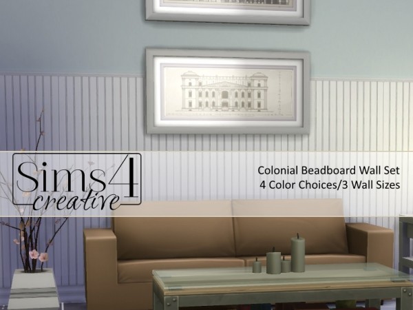  The Sims Resource: Colonial Beadboard by Sims 4 Creative