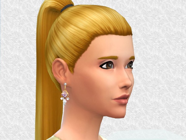  The Sims Resource: Semiprecious Gemstone and Pearl Earrings by alin2