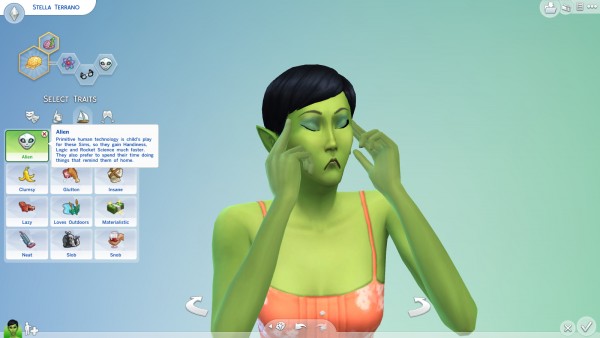  Mod The Sims: New Trait: Alien! by danburite2