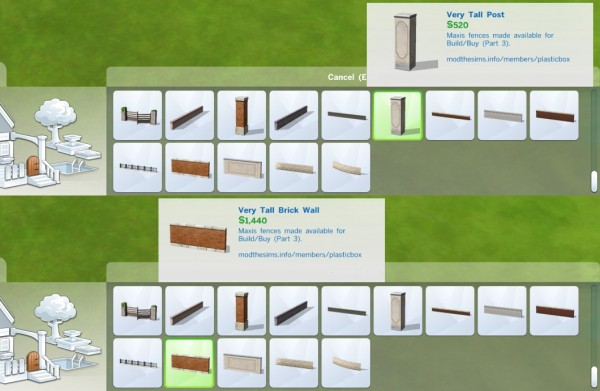  Mod The Sims: Liberated Fences 3 by plasticbox