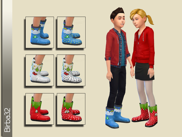  The Sims Resource: Rain boot for kids by Birba 32