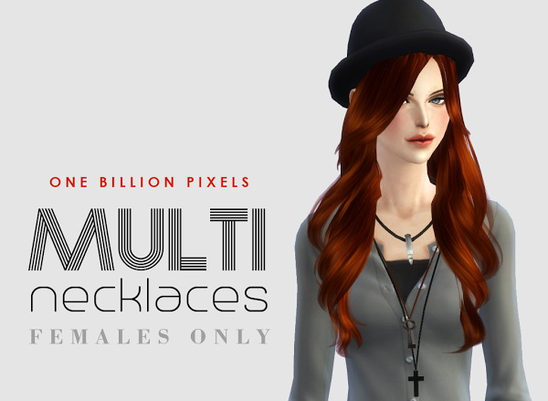  One Billion Pixels: Multi Necklaces 1 For Females Only