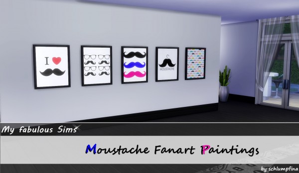  My Fabulous Sims: Moustache Fanart Paintings