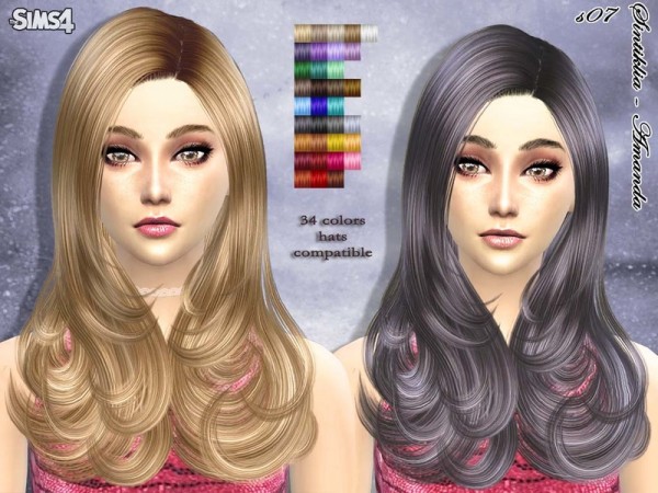  The Sims Resource: Hair s07 Amanda by Sintiklia