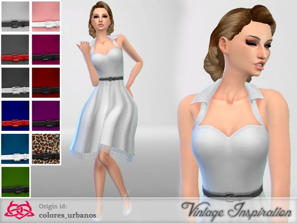  The Sims Resource: Rockabilly Dress v4 by Colores Urbanos
