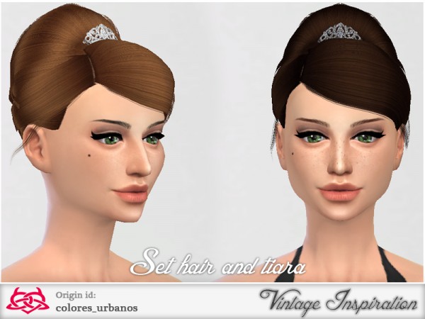  The Sims Resource: Set retro / alternative hair/ tiara 02