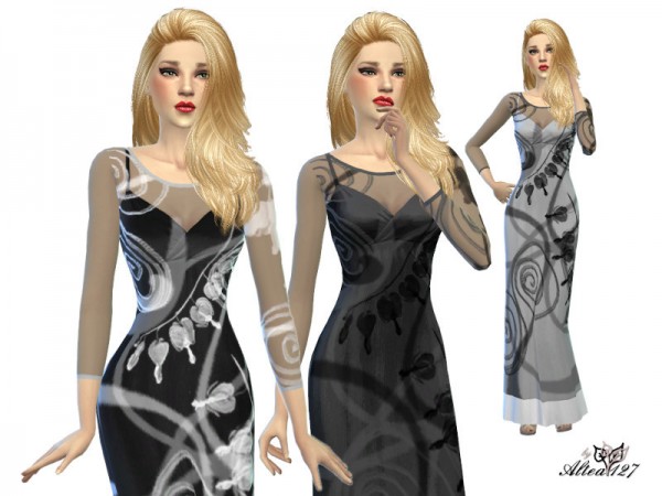  The Sims Resource: Long trasparent dress by Altea 127