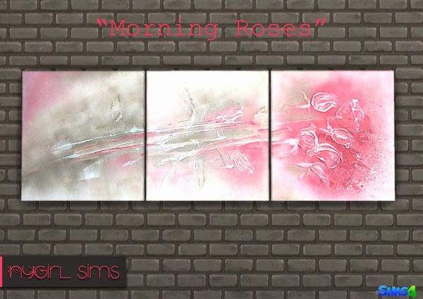  NY Girl Sims: In Blooms Paintings for Sims 4
