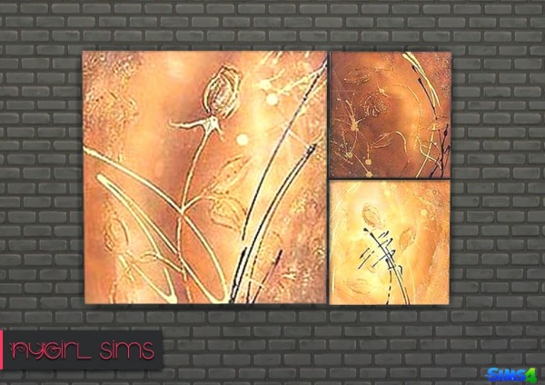  NY Girl Sims: In Blooms Paintings for Sims 4