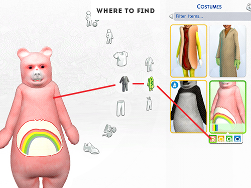  ELR Sims: Carebears child outfit