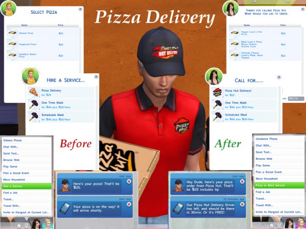 Mod The Sims: The Pizza Posse   Mod by Sim4Matrix
