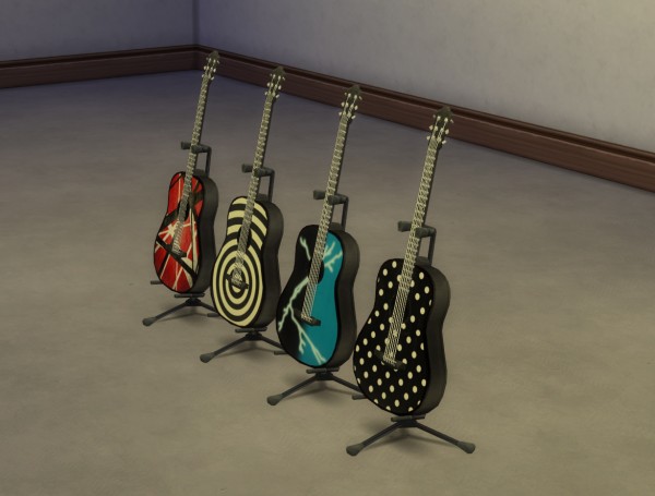  Mod The Sims: Metal Legends Guitar Pack by ironleo78