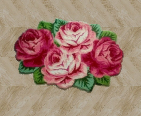  Amberlyn Designs Sims: 12 new small Flower Rugs for kitchen, bathroom or kidsrooms