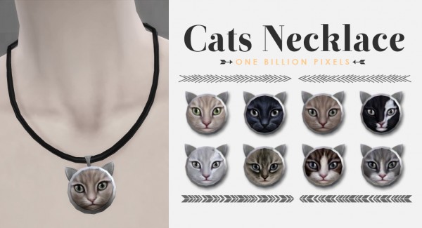  One Billion Pixels: Cats Necklace