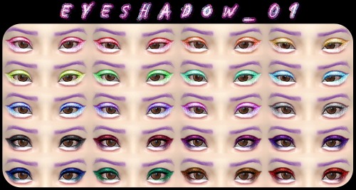  Decay Clown Sims: Eyeshadow 01