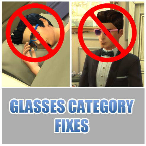  Mod The Sims: Glasses Category Fixes by Menaceman44