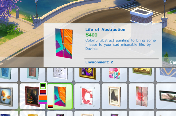  Mod The Sims: Life of Abstraction Multipanel Painting by Davinia