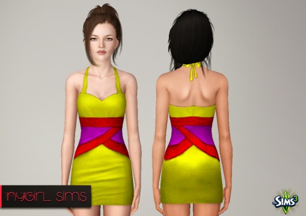  NY Girl Sims: Layered Ruffle Mini Dress