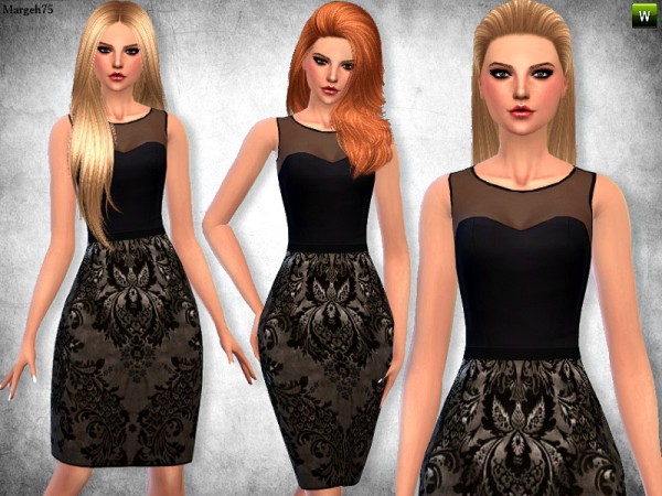  Sims 3 Addictions: Brocade And Leather Outfit by Margies Sims