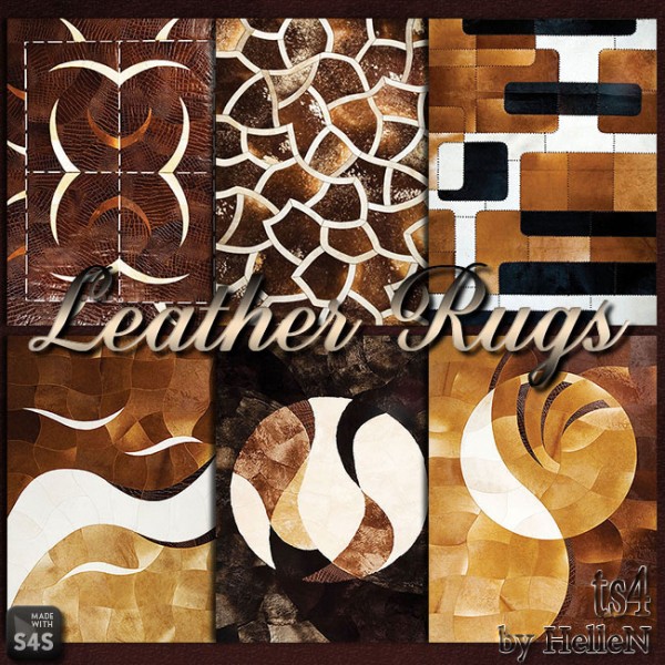  Sims Creativ: Leather rugs by HelleN