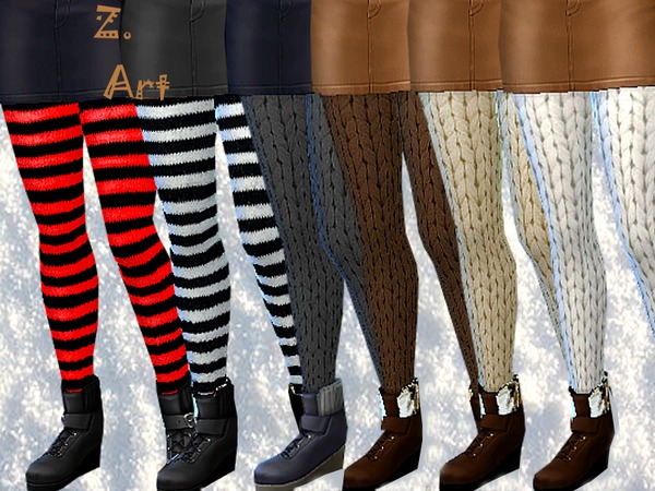 The Sims Resource: Wool Tights by Zuckerschnute20