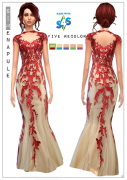  Simenapule: Red Flower Dress