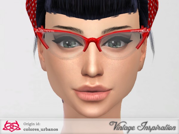 The Sims Resource: Cat Eye Glasses by Colores Urbanos