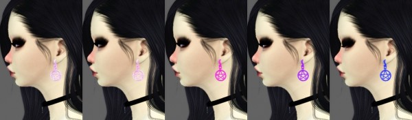  Decay Clown Sims: Pentagram earrings